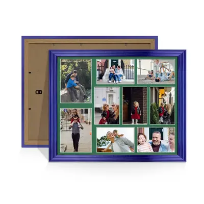Purple Colour Multi Aperture Photo Frame 7X5 (x2) and 6X4 (x7) Pictures – Collage Wall Frame For Loved Ones Photos – 20x16 Frame Size