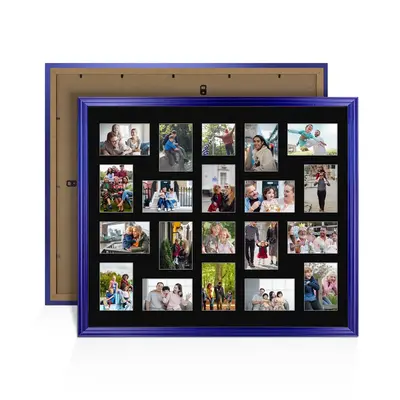 Purple Colour Multi Aperture Photo Frame 6X4 (x18) and 4X4 (x2) Pictures – Collage Wall Frame For Family Photos – 80x70cm Picture Frame Size