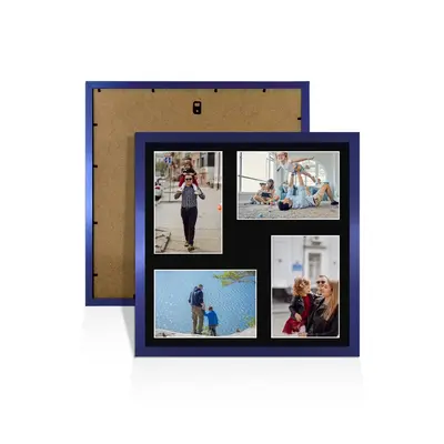 Purple Colour Multi Aperture Photo Frame 6X4 (x4) Pictures – Collage Wall Frame For Family Photos – 12x12 Picture Frame Size