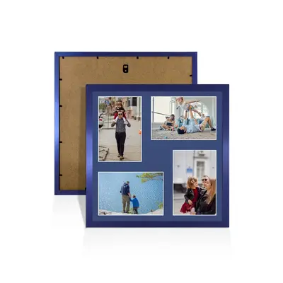 Purple Colour Multi Aperture Photo Frame 6X4 (x4) Pictures – Collage Wall Frame For Loved Ones Photos – 12x12 Frame Size
