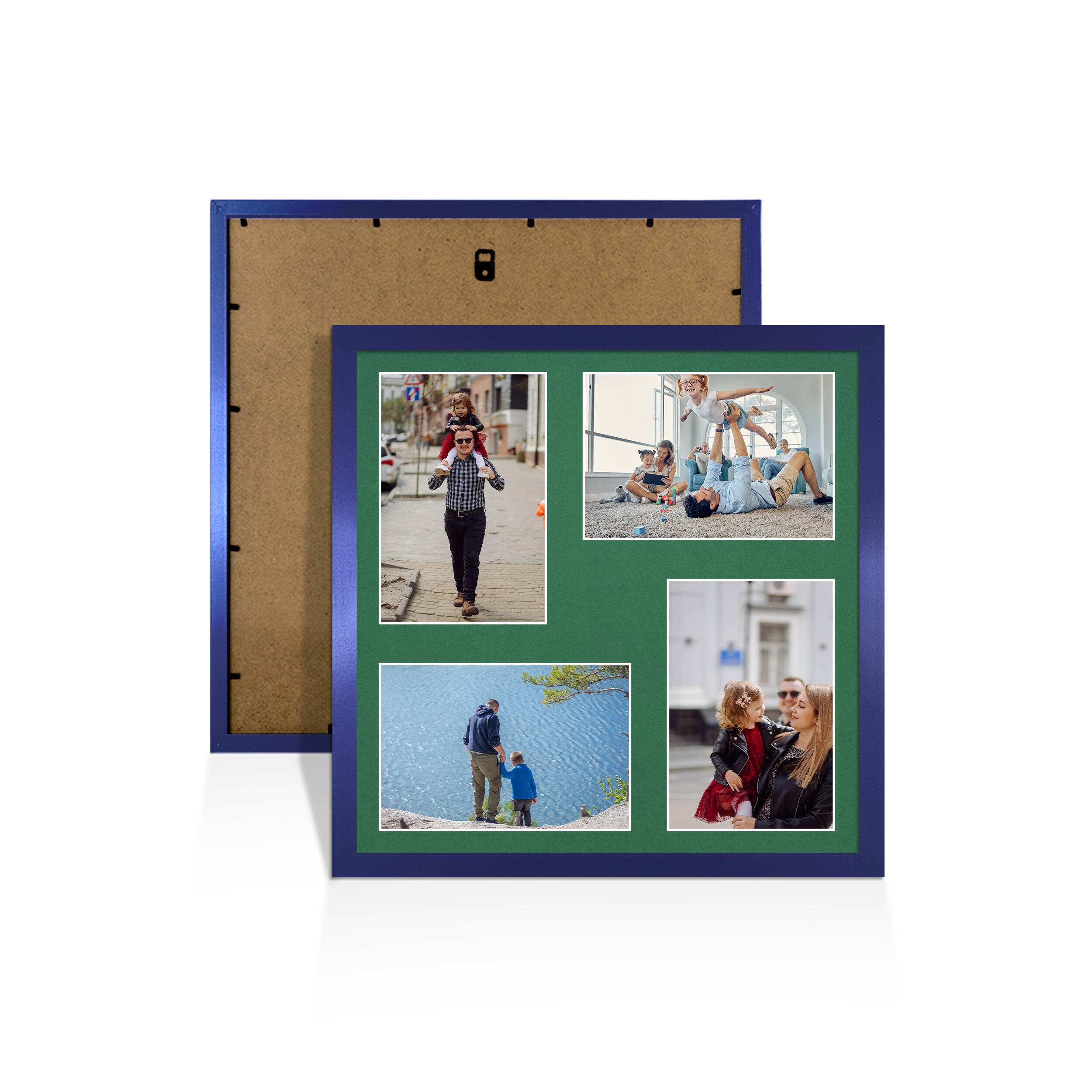 Purple Colour Multi Aperture Photo Frame 6X4 (x4) Pictures – Collage Wall Frame for Family Photos – 12x12 Picture Frame Size