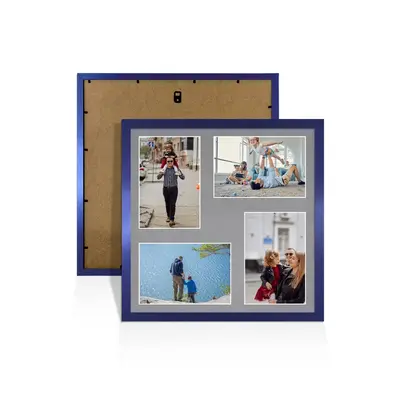 Purple Colour Multi Aperture Photo Frame 6X4 (x4) Pictures – Collage Wall Frame For Family Photos – 12x12 Picture Frame Size
