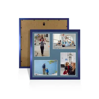 Purple Colour Multi Aperture Photo Frame 6X4 (x4) Pictures – Collage Wall Frame For Loved Ones Photos – 12x12 Frame Size