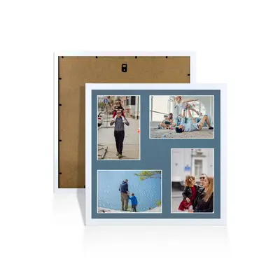 White Colour Multi Aperture Photo Frame 6X4 (x4) Pictures – Collage Wall Frame For Loved Ones Photos – 12x12 Frame Size