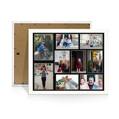 White Colour Multi Aperture Photo Frame 7X5 (x2) and 6X4 (x7) Pictures – Collage Wall Frame For Loved Ones Photos – 20x16 Frame Size