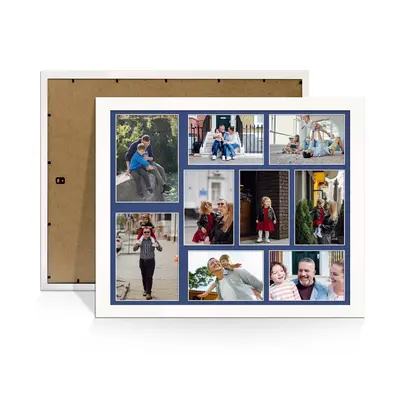 White Colour Multi Aperture Photo Frame 7X5 (x2) and 6X4 (x7) Pictures – Collage Wall Frame For Family Photos – 20x16 Picture Frame Size