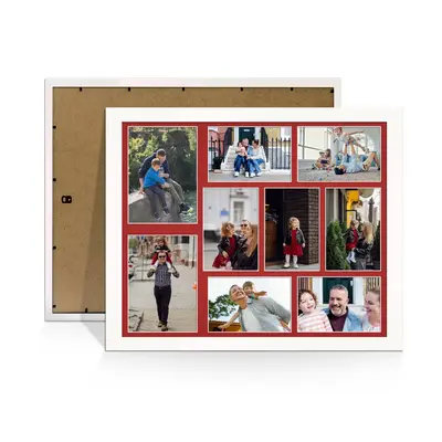 White Colour Multi Aperture Photo Frame 7X5 (x2) and 6X4 (x7) Pictures – Collage Wall Frame for Family Photos – 20x16 Picture Frame Size