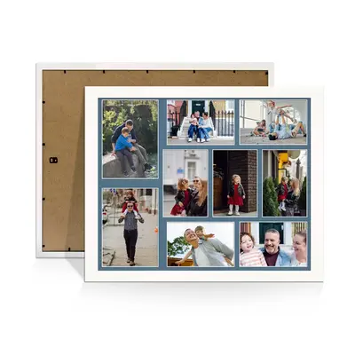 White Colour Multi Aperture Photo Frame 7X5 (x2) and 6X4 (x7) Pictures – Collage Wall Frame For Family Photos – 20x16 Picture Frame Size