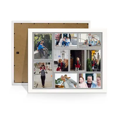 White Colour Multi Aperture Photo Frame 7X5 (x2) and 6X4 (x7) Pictures – Collage Wall Frame For Loved Ones Photos – 20x16 Frame Size