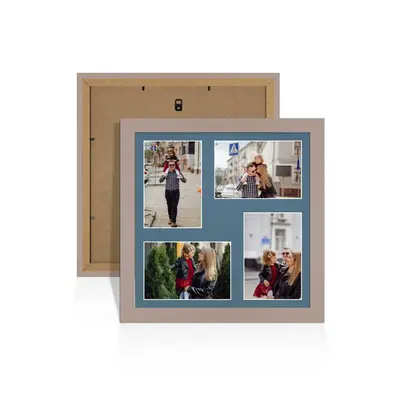 Rose Gold Colour Multi Aperture Photo Frame 6X4 (x4) Pictures – Collage Wall Frame For Family Photos – 12x12 Picture Frame Size