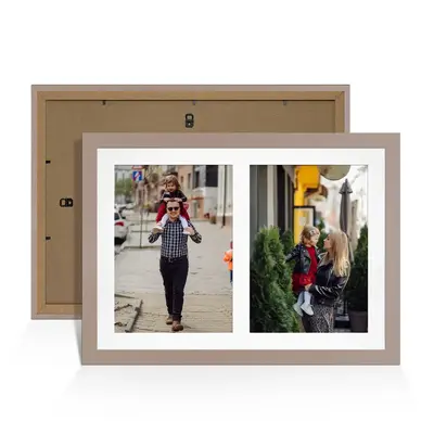 Rose Gold Colour Multi Aperture Photo Frame A4 (x2) Pictures – Collage Wall Frame For Family Photos – 20x14 Picture Frame Size