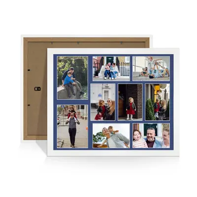 White Colour Multi Aperture Photo Frame 7X5 (x2) and 6X4 (x7) Pictures – Collage Wall Frame For Family Photos – 20x16 Picture Frame Size