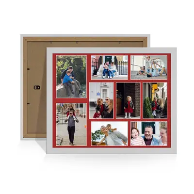 Light Grey Colour Multi Aperture Photo Frame 7X5 (x2) and 6X4 (x7) Pictures – Collage Wall Frame for Family Photos – 20x16 Picture Frame Size