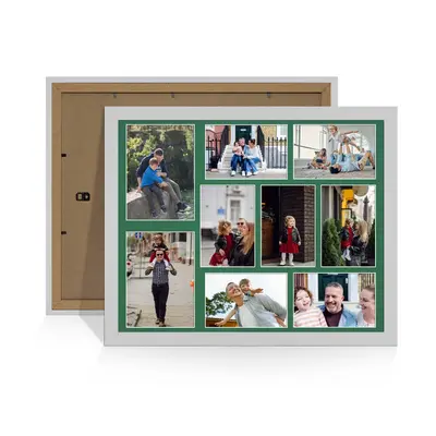 Light Grey Colour Multi Aperture Photo Frame 7X5 (x2) and 6X4 (x7) Pictures – Collage Wall Frame For Loved Ones Photos – 20x16 Frame Size