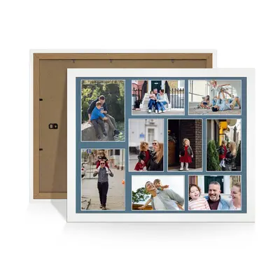 White Colour Multi Aperture Photo Frame 7X5 (x2) and 6X4 (x7) Pictures – Collage Wall Frame for Family Photos – 20x16 Picture Frame Size