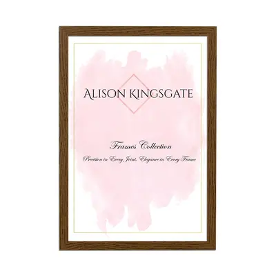 Modern Picture Frame 28x12 Dark Oak for Home & Office Decor