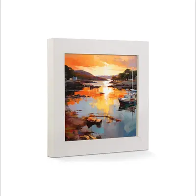 Modern White Rustic 30x30cm Picture Frame | Contemporary Home Decor