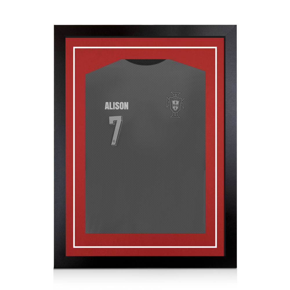 70x50cm Black Football Shirt Frame - With Crimson Mount & Perspex Front - Fits Football, Rugby, Cricket & Marathon Jerseys