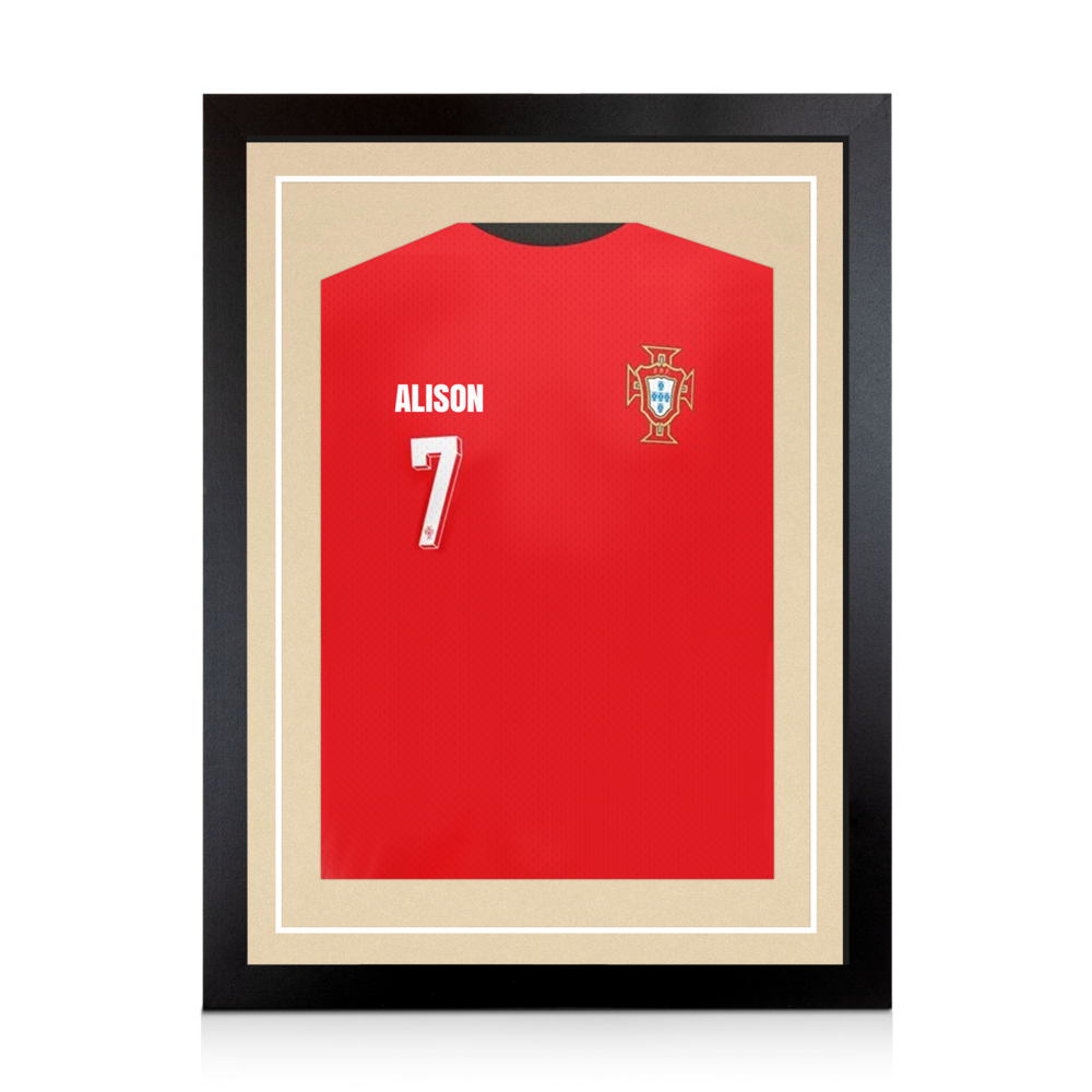 70x50cm Black Football Shirt Frame - With Ivory Mount & Perspex Front - Fits Football, Rugby, Cricket & Marathon Jerseys
