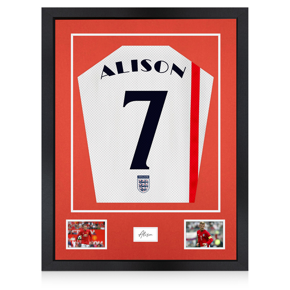 77.5x58.5cm Black Football Shirt Frame - With Poppy Red Mount & Perspex Front - Fits Football, Rugby, Cricket & Marathon Jerseys