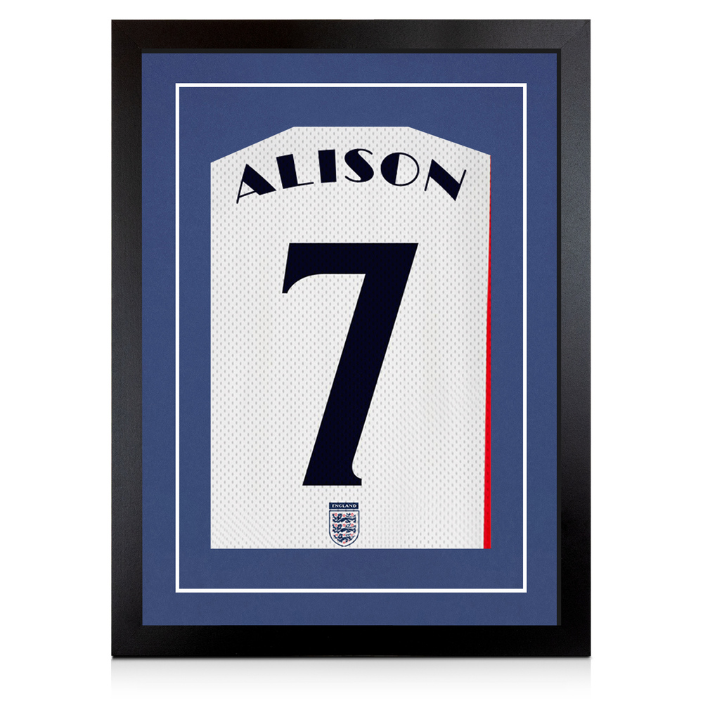 80x60cm Black Football Shirt Frame - With Blue Mount & Perspex Front - Fits Football, Rugby, Cricket & Marathon Jerseys