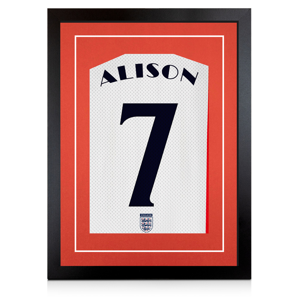 80x60cm Black Football Shirt Frame - With Poppy Red Mount & Perspex Front - Fits Football, Rugby, Cricket & Marathon Jerseys