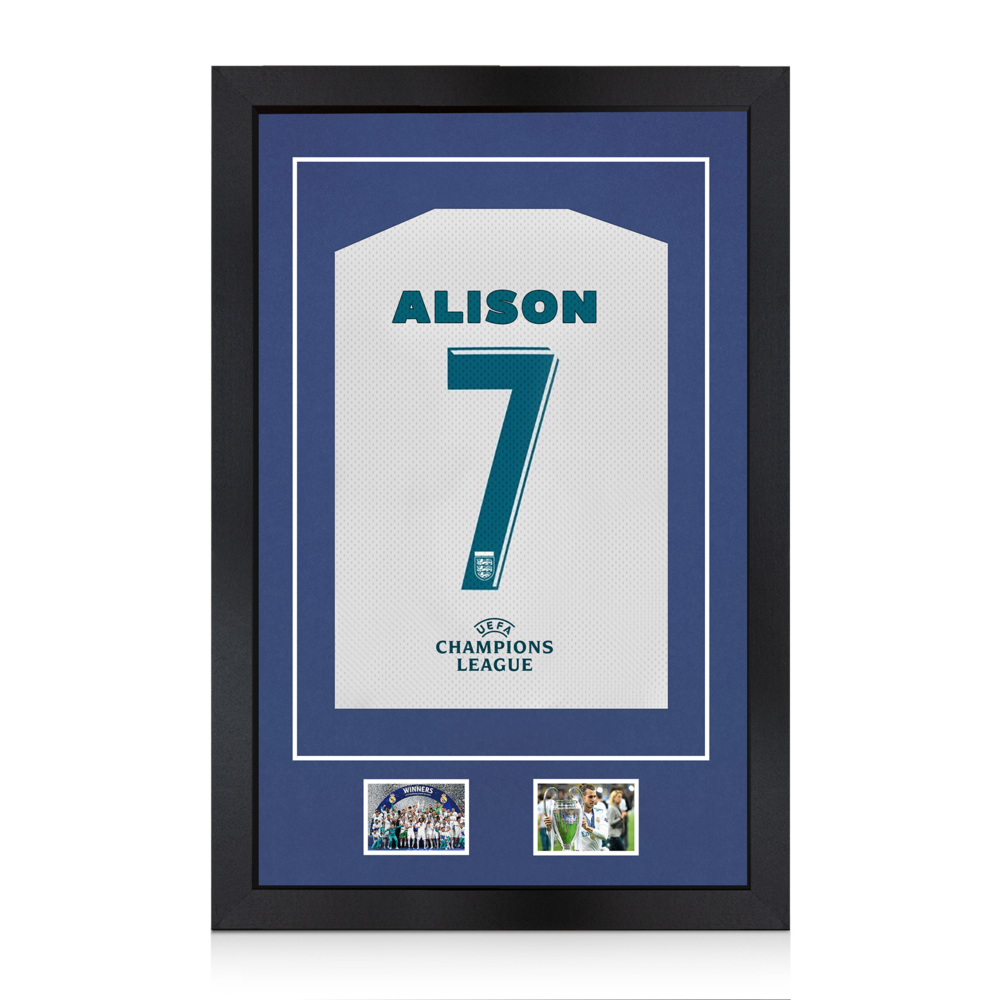 90x60cm Black Football Shirt Frame - With Blue Mount & Perspex Front - Fits Football, Rugby, Cricket & Marathon Jerseys